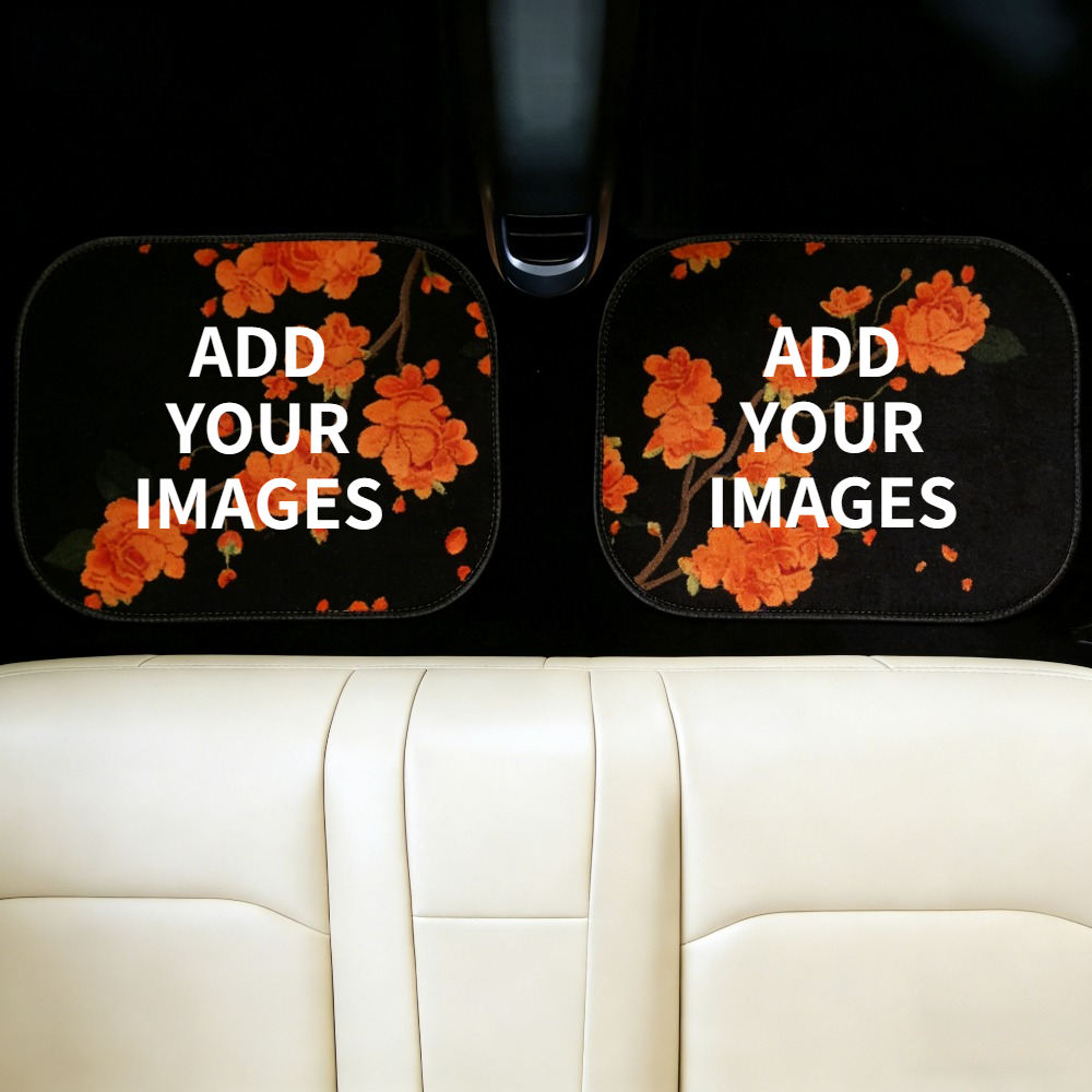 Car Floor Mat - 1세트/2세트 맞춤형 자동차 바닥 매트(개인화된 이미지
