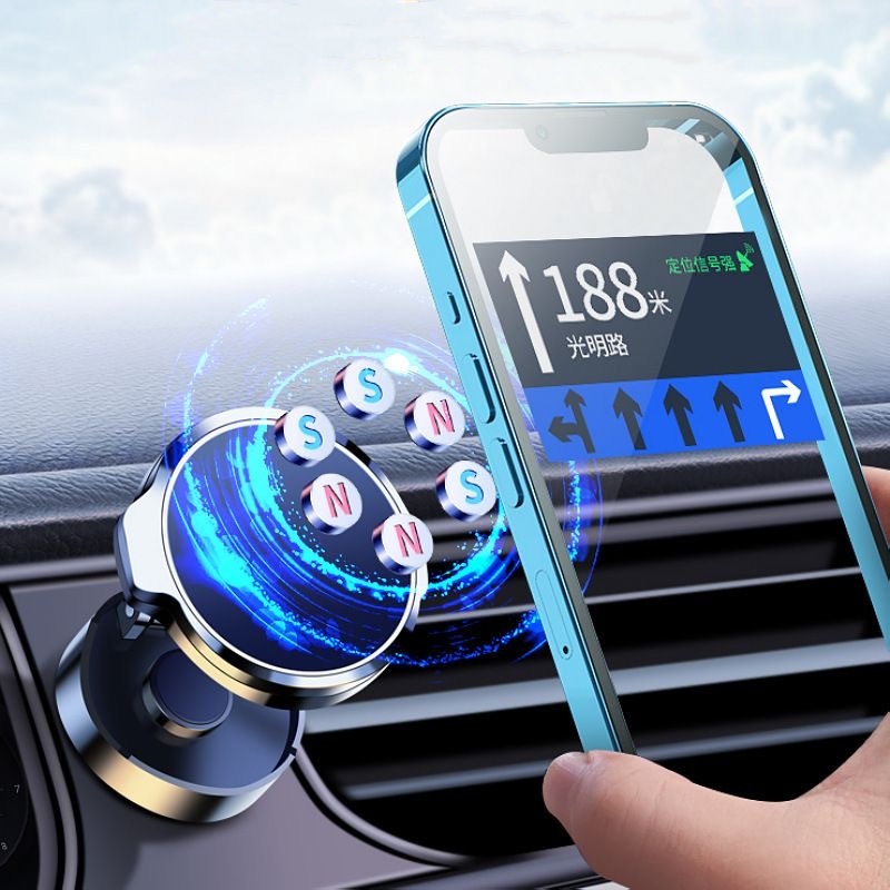 강력한 자석식 휴대폰 거치대 720 °   접이식 원형 - Car Phone Holder 리뷰 및 가격
