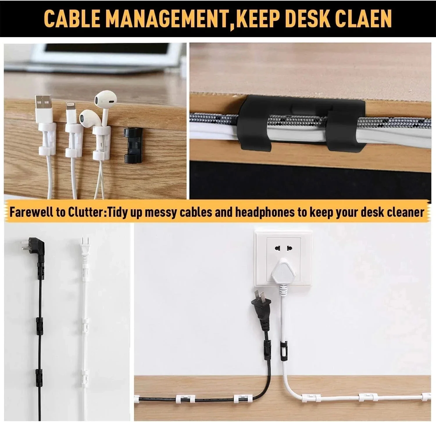 케이블 클립 정리대, 전선 고정대, 케이블 관리용, 자 - Car Cable Organizer 리뷰 및 가격