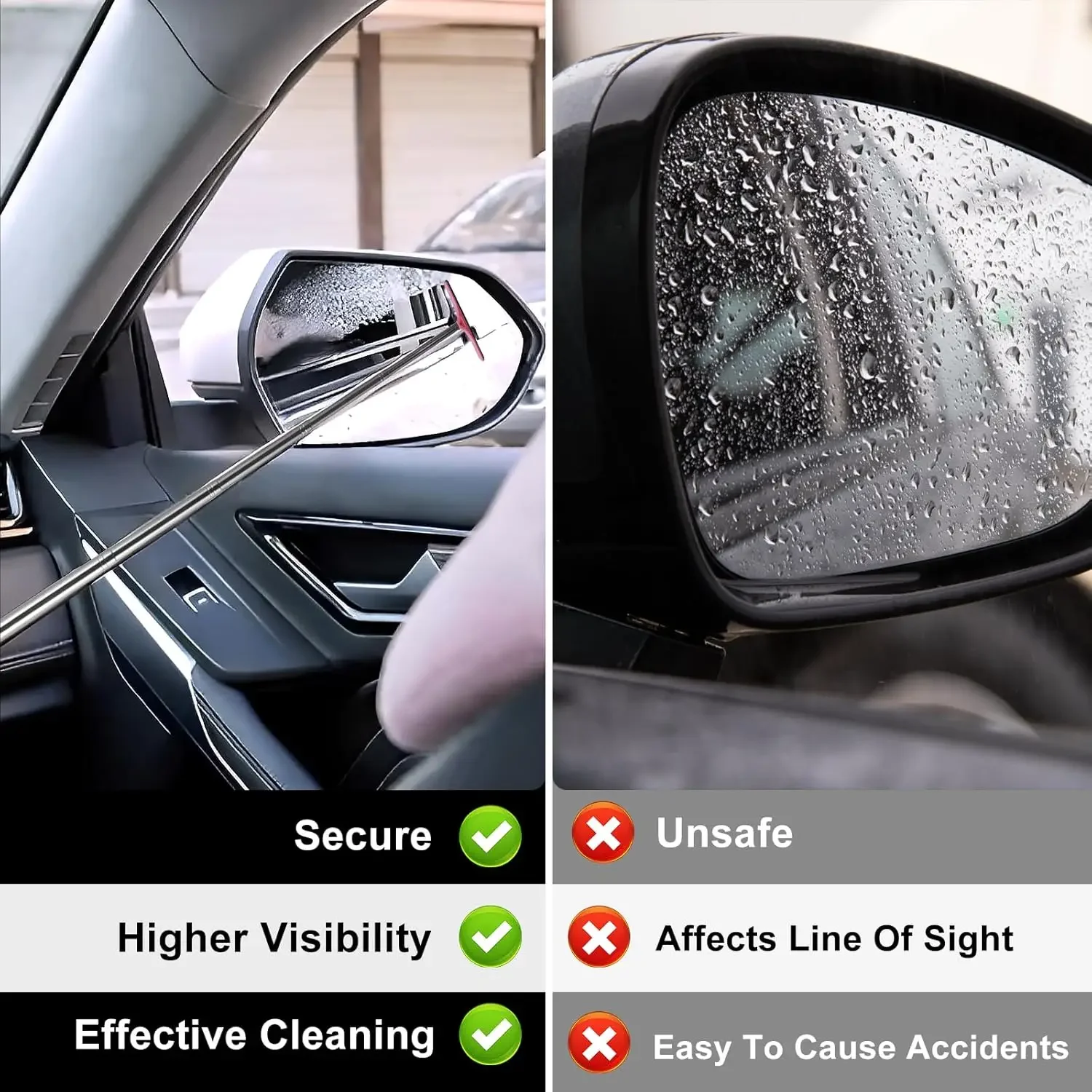 백미러 윈드스크린 와이퍼 접이식 휴대용 고무 스퀴지 청 - Car Wiper 리뷰 및 가격